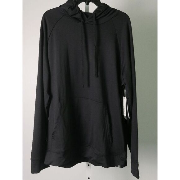 Gaiam Men's Lotus OB Drawstring Pockets Hoodie Black L - Picture 2 of 9